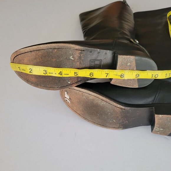 Frye Melissa Button Back Zip Riding Extended Calf Leather Boots. Size 6B - Picture 9 of 12